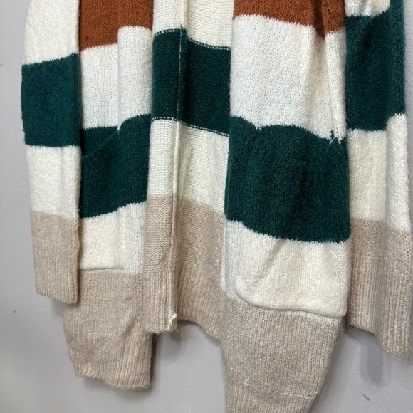 Chunky Striped Cardigan Sweater - Picture 2 of 3